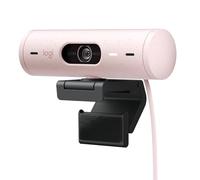 Webcam Logitech Brio 500 HD avec Deux Micros à Réduction de Bruit Rose
