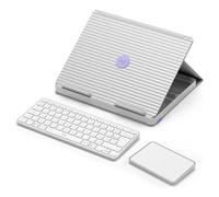 Kit de télétravail Clavier sans fil Azerty Logitech Casa Pop Up Desk Blanc + Support + Pavé tactile