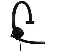 Logitech Casque filaire Mono H570e MS - USB-A - Ultra léger - Certifié Teams Noir