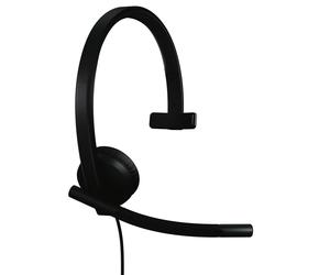 Logitech Casque filaire Mono H570e MS - USB-C - Ultra léger - Certifié Teams Noir