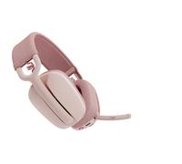 Logitech Casque sans fil Zone Vibe Wireless MS - Bluetooth, avec récepteur USB-A et USB-C - Certifié Teams - Rose