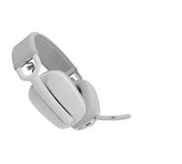 Logitech Zone Vibe Casque sans fil avec adaptateur USB-C via Bluetooth, circum-auriculaire - Certifié pour Microsoft Teams, gris-blanc