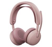 Logitech Micro-casque sur-oreille 2 ES – Bluetooth, USB-C, suppresseur de bruit actif – Rose