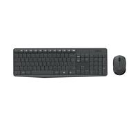 Logitech Clavier combiné sans fil et souris MK235 - Disposition allemande - Gris