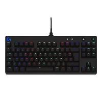 Logitech Clavier de jeu mécanique G Pro - Clavier - backlit - USB - AZERTY - Français - commutateur : GX Blue Clicky - noir Noir G
