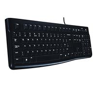 Logitech Clavier filaire K120 pour Windows, connexion USB, saisie silencieuse, robuste, résistant aux éclaboussures, support de clavier réglable, disposition Magyar QWERTY - noir, 1 pièce