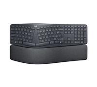 Logitech Clavier sans fil Ergo K860 - Disposition fractionnée Azerty - Récepteur USB Logi Bolt et Bluetooth LE - Avec repose poignet - Noir