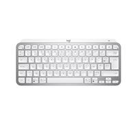 Logitech Clavier sans fil Keys Mini rechargeable - Récepteur USB Logi Bolt et Bluetooth - Gris clair