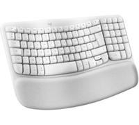 Logitech Clavier ergonomique sans fil Wave Keys – Azerty Bluetooth pour Mac – Blanc