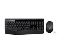 Logitech Combo MK345 RF sans fil QWERTY Noir, Bleu - Claviers (Standard, Sans fil, RF sans fil, QWERTY, Noir, Bleu, Souris incluse)
