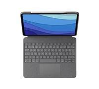 Logitech Combo Touch - clavier et étui - avec trackpad - QWERTY - R.-U. - gris oxford Périphérique d'entrée
