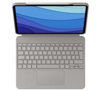 Logitech Combo Touch - Clavier et étui - avec trackpad - rétroéclairé - Apple Smart connector - AZERTY - Français - sable - pour Apple 12.9-inch iPad Pro (5ème génération)