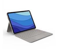 Logitech Combo Touch - Clavier et étui - avec trackpad - rétroéclairé - Apple Smart connector - QWERTY - Italien - sable - pour Apple 11-inch iPad Pro (1ère génération, 2e génération, 3ème génération)