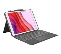 Logitech Combo Touch - Clavier et étui - avec trackpad - rétroéclairé - Apple Smart connector - QWERTZ - Allemand - gris oxford - pour Apple 10.9-inch iPad (10ème génération) G