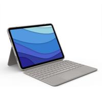 Logitech Combo Touch - Clavier et étui - avec trackpad - rétroéclairé - Apple Smart connector - QWERTZ - Suisse - sable - pour Apple iPad Pro 11-inch (1re génération, 2e génération, 3e génération)