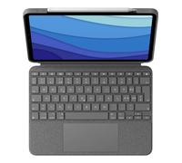 Logitech Combo Touch - Clavier et étui - avec trackpad - rétroéclairé - Apple Smart connector - QWERTZ - Suisse - Oxford Gray - pour Apple iPad Pro 11-inch (1re génération, 2e génération, 3e génératio
