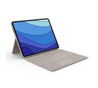Logitech Combo Touch Custodia tastiera iPad Pro da 12,9 pollici | (5a,6a gen-2021,2022) retroilluminata staccabile supporto pieghevole, Smart Connector, ITA QWERTY-Sabbia