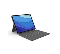 Logitech Combo Touch iPad Pro 12.9" (5ème/6ème gen) QWERTZ Suisse, Trackpad, Smart Connector, Rétroéclairage ajustable, Gris Oxford, iPadOS