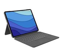 Logitech Combo Touch iPad Pro 12.9-inch (5th, 6th gen, 2021, 2022) Keyboard Case, Detachable Backlit Keyboard with Kickstand, Click-Anywhere Trackpad, Smart Connector, QWERTY UK English Layout, Grey