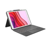 Logitech Combo Touch pour iPad (7e, 8e et 9e générations), Étui avec pavé tactile de précision, Clavier Pan Nordique QWERTY- Noir