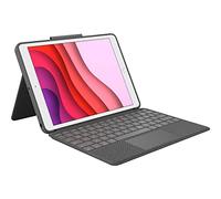 Logitech Combo Touch pour iPad (7e, 8e et 9e générations), Étui avec pavé tactile de précision, Clavier Anglais QWERTY- Noir