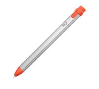 Logitech Crayon Digital Pencil for Education,pour iPads (versions 2018 et ultérieures) avec la technologie Apple Pencil, une conception anti-roulis et une pointe intelligente dynamique - Argent/Orange