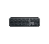 Logitech Ensemble Bureau MX Graphite : Clavier QWERTY US International RF+Bluetooth, Souris Laser 8000 DPI, Rétroéclairage Blanc, Repose-poignets, Logi Bolt