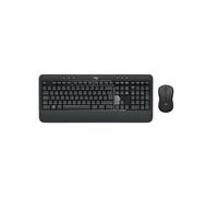 Logitech Ensemble Clavier QWERTY Italien + Souris USB sans Fil 2.4GHz, Portée 10m, Noir/Blanc, Piles Incluses, Autonomie Clavier 36 mois, Souris 18 mois