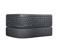 Logitech ERGO K860 Clavier Ergonomique Sans Fil - En Deux Parties, Repose Poignet, Frappe Naturelle, Bluetooth et Connectivité USB, Compatible avec PC & Mac, Clavier Français AZERTY - Gris