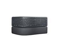 Logitech ERGO K860 Graphite - Clavier QWERTZ sans fil (RF/Bluetooth 5.0), portée 10m, ergonomique courbé, repose-poignets, 2xAAA, compatible Windows/macOS/Linux/ChromeOS