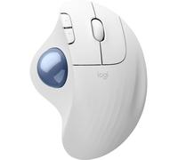 Logitech ERGO M575S Trackball Bluetooth, sans fil bleu, blanc 5 Boutons 2000 dpi molette, avec trackball, Touches à frappe silencieuse