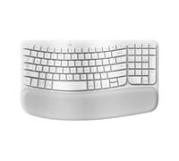 Logitech Ergo Series - Clavier - avec repose-paume rembourré - sans fil - Bluetooth LE - QWERTY - blanc cassé
