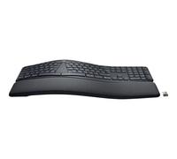 Logitech Ergo Series ERGO K860 for Business - Clavier - full size - sans fil - 2.4 GHz, Bluetooth 5.0 LE - Allemand - graphite