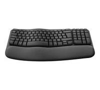 Logitech Ergo Series Wave Keys for Business - Clavier - sans fil - 2.4 GHz, Bluetooth 5.1 LE - QWERTY - International US - graphite G