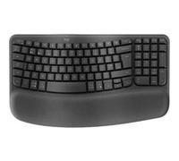 Logitech Ergo Series Wave Keys for Business - Clavier - sans fil - 2.4 GHz, Bluetooth 5.1 LE - QWERTZ - Allemand - graphite G