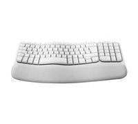 Logitech Clavier ergonomique sans fil Wave Keys – Azerty Bluetooth pour Mac – Blanc
