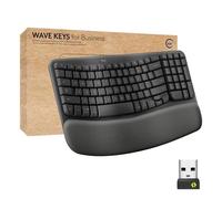 Logitech Ergo Wave Keys Tastiera Ufficio Rf Senza Fili + Bluetooth Qwerty Us International Grafite (wave Keys For Business Graphite - Us Intl 2.4ghz/