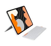 Logitech Flip Folio, étui Clavier pour iPad Pro 13 Pouces (M4) et iPad Air 13 Pouces (M2 et M3) (2024, 2025), Clavier FRA AZERTY Étui Bluetooth de Protection escamotable, multidispositifs - Gris pâle