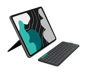 Logitech Flip Folio - Clavier et étui - full size - sans fil - Bluetooth 5.1 LE - QWERTY - Italien - graphite - pour Apple 13-inch iPad Air (M2, M3); 13-inch iPad Pro (M4, M5) G