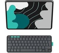 Logitech Flip Folio - Clavier et étui - full size - sans fil - Bluetooth 5.1 LE - QWERTY - R.-U. - graphite G
