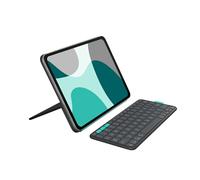 Logitech Flip Folio, étui Clavier pour iPad Pro 11 Pouces (M4) & iPad Air 11 Pouces (M2 & M3)(5th Gen - 2024) - étui Clavier Bluetooth Protecteur et rangeable, Multi-appareils - Graphite - QWERTZ