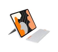 Logitech Flip Folio, étui clavier pour iPad Pro 13 pouces (M4 et M5) et iPad Air 13 pouces (M2 et M3) (2024, 2025), FRA AZERTY, Étui Bluetooth de protection escamotable, multidispositifs - Gris pâle