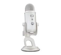 Logitech for Creators Blue Yeti Premium USB Gaming Mic pour Streaming sur PC & Mac, Special Edition, Blue VOICE Effects, Exclusive Streamlabs Themes, 4 Pickup Patterns, Plug & Play - Blanc