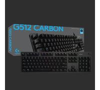 Logitech G 512 Clavier Gaming Mécanique, RGB LIGHTSYNC, Touches rétroéclairées, GX-Tactile Marron, Alliage d'aluminium, Touches F Personnalisables, Passage USB, Disposition QWERTY PT - Carbone/Noir