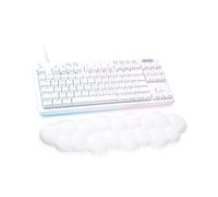 Logitech G Clavier de Jeu Filaire G713 avec éclairage RVB LIGHTSYNC, interrupteurs tactiles (GX Brown) et Repose-Poignet pour Clavier, PC et Mac - Blanc