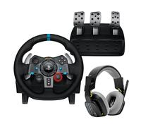 Logitech G Driving Force G29 volant de course et pédalier, retour de force + casque filaire ASTRO Gaming A10 2e génération - pour PS5, PS4, PC, Mac - Noir