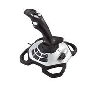 Logitech G Extreme 3D Pro Joystick, Contrôle de la Gouverne avec Manche Rotatif, 12 Boutons Programmables, Bouton PDV Octodirectionnel, Base Stable, Gâchette de Tir Rapide, USB, PC - Noir/Argent