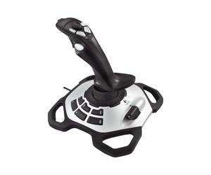 Logitech G Extreme 3D Pro Joystick, Contrôle de la Gouverne avec Manche Rotatif, 12 Boutons Programmables, Bouton PDV Octodirectionnel, Base Stable, Gâchette de Tir Rapide, USB, PC - Noir/Argent