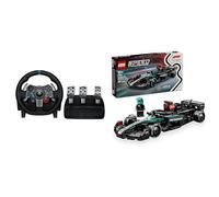 Logitech G G29 Driving Force Volant de course et pédales pour PS5, PS4, PC & Mac + LEGO Speed Champions F1 Mercedes-AMG W15 - Jeu de Construction avec véhicule de Course & Minifigurine