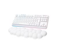 Logitech G G715 Clavier de jeu sans fil avec éclairage LIGHTSYNC RVB Vitesse de la lumière, commutateur linéaire (GX marron) et repose-poignet pour clavier, compatible PC et Mac - Brouillard blanc